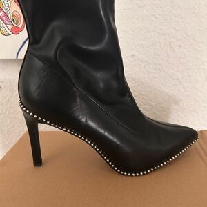 Bar III Black Heeled Boots with Studded Detail
